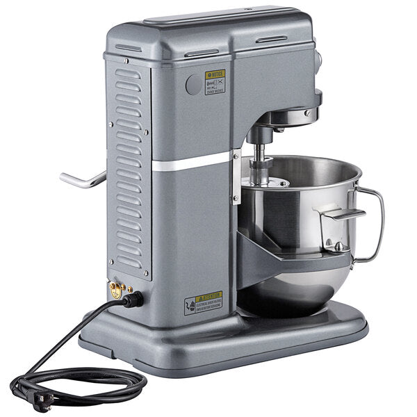 Avantco MIX8GY Dark Gray 8 Qt. Bowl Lift Countertop Mixer with Standard Accessories - 120V, 4/5 hp