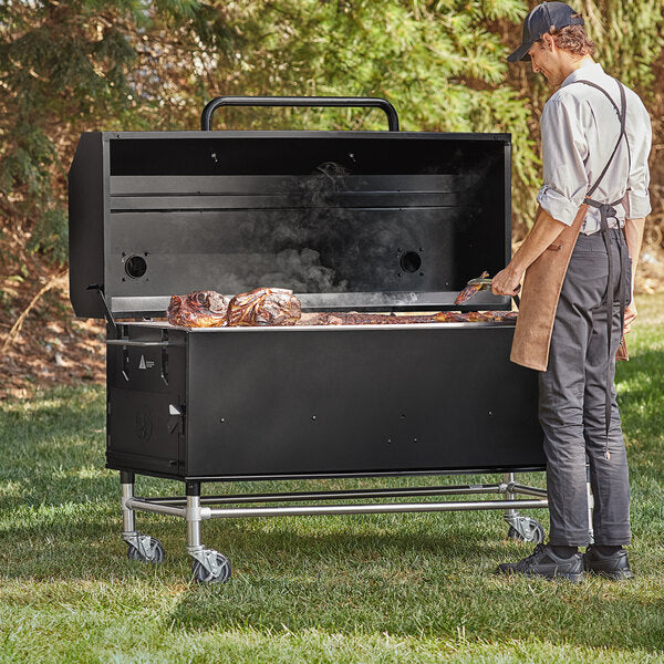 Backyard Pro 554SMOKR60KD 60" Charcoal / Wood Smoker Grill with Adjustable Grates and Dome