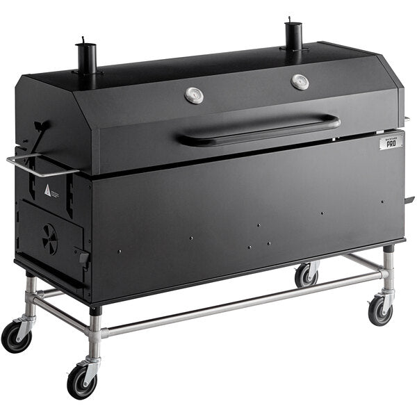 Backyard Pro 554SMOKR60KD 60" Charcoal / Wood Smoker Grill with Adjustable Grates and Dome