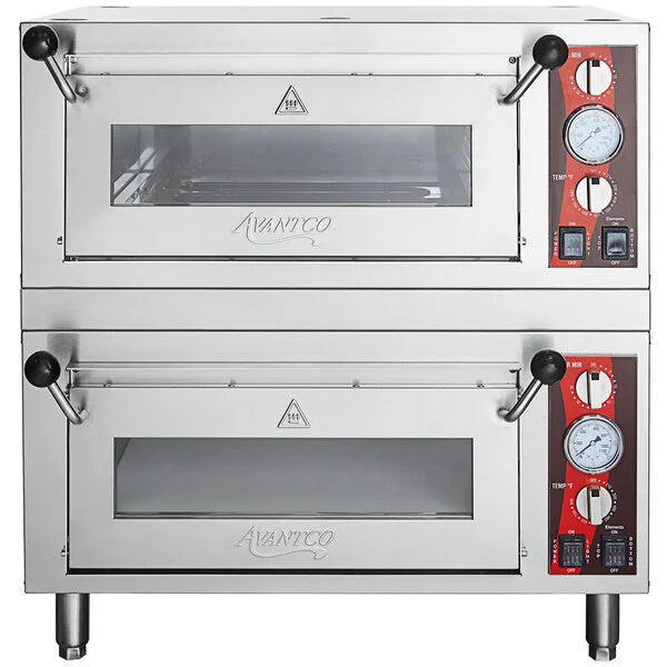 Avantco DPO-2S Double Deck Countertop Pizza/Bakery Oven with Two Independent Chambers; (2) 1700W, 120V
