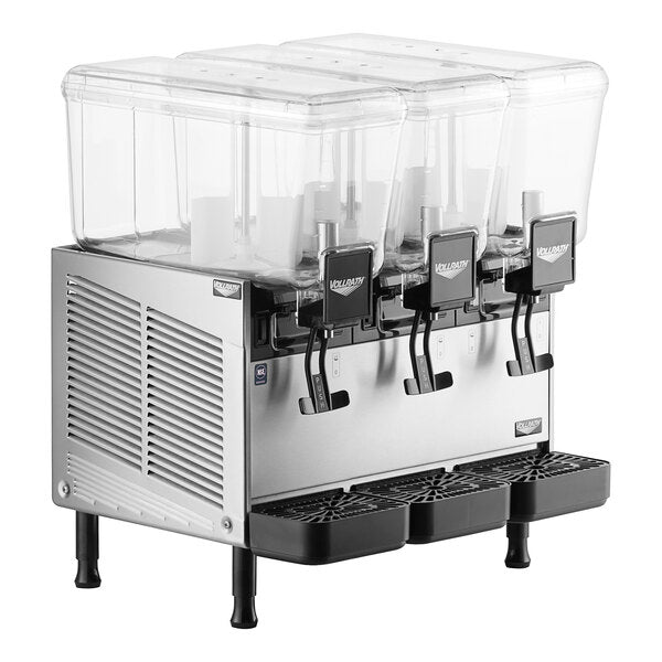 Vollrath VBBD3-37-S Triple 3.17 Gallon Bowl Refrigerated Beverage Dispenser with Stirring Paddle Circulation - 115V