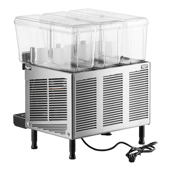 Vollrath VBBD3-37-S Triple 3.17 Gallon Bowl Refrigerated Beverage Dispenser with Stirring Paddle Circulation - 115V