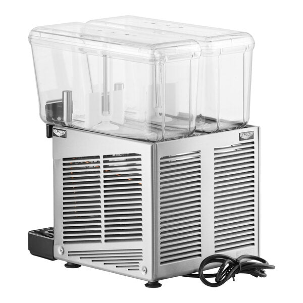 Vollrath VBBD2-37-S Double 3.17 Gallon Bowl Refrigerated Beverage Dispenser with Stirring Paddle Circulation - 115V