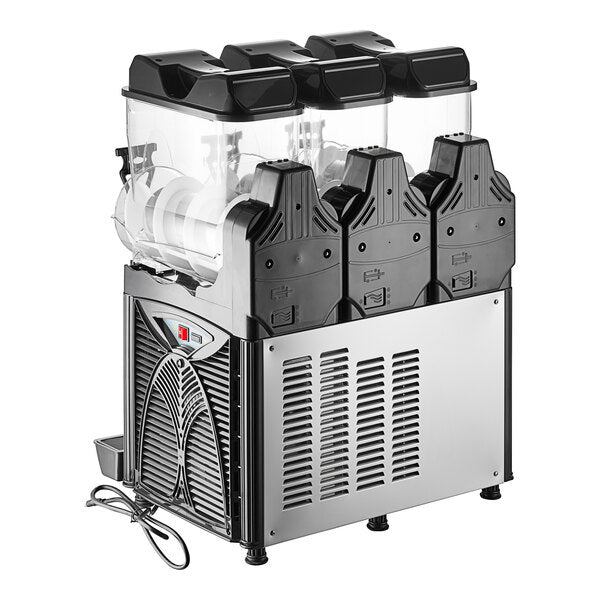 Carnival King Triple 2.6 Gallon Pourover Granita / Slushy / Frozen Beverage Machine - 120V