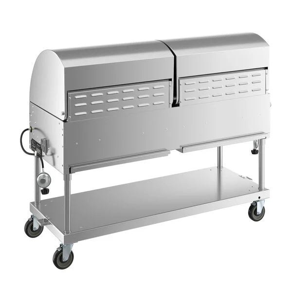 Backyard Pro LPG60RD 60" Stainless Steel Liquid Propane Outdoor Grill With Roll Dome