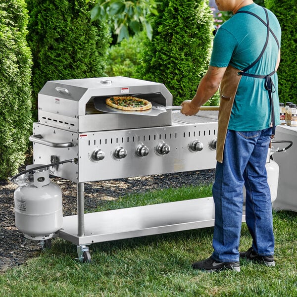 Backyard Pro LPG60 60" Stainless Steel Liquid Propane Outdoor Grill with Pizza Oven