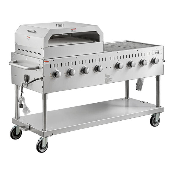 Backyard Pro LPG60 60" Stainless Steel Liquid Propane Outdoor Grill with Pizza Oven