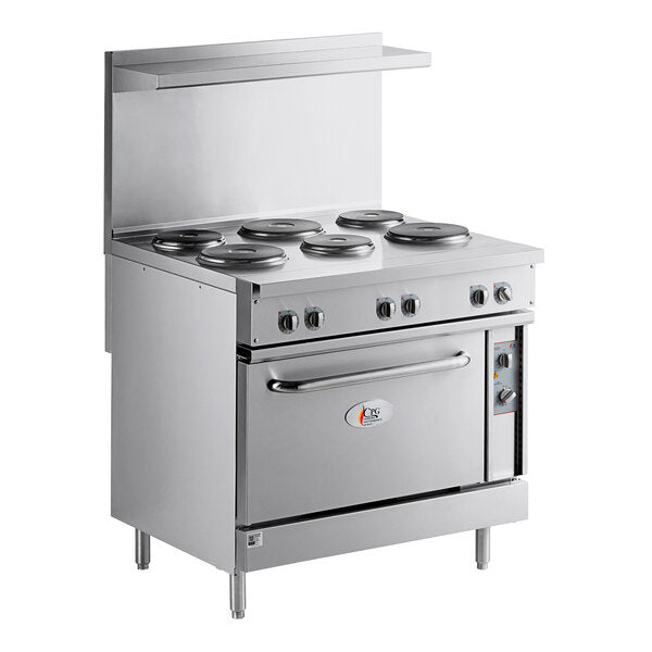 Cooking Performance Group ER36-240-1 36" 6-Burner Electric Range with Standard Oven - 240V, 1 Phase