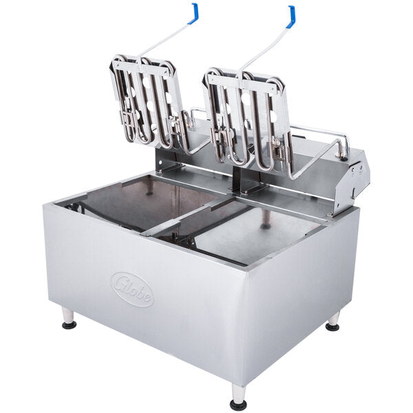 Globe PF32E 32 lb. Dual Tank Electric Countertop Fryer