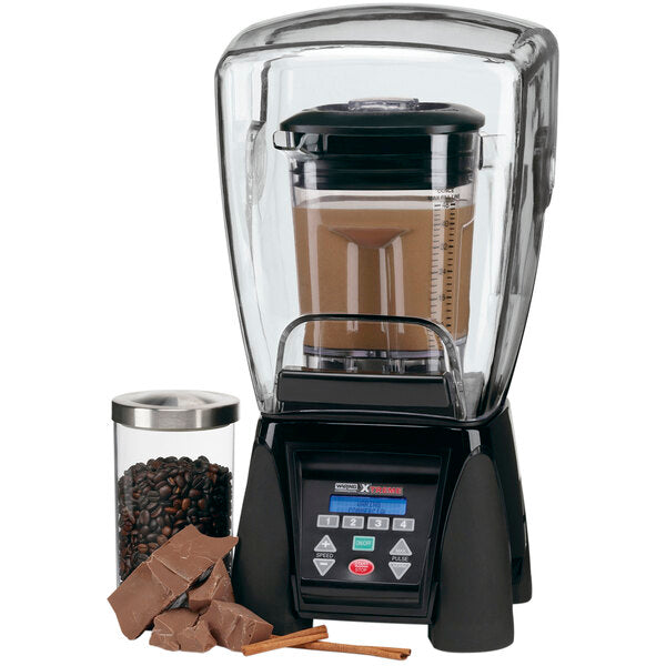 Waring MX1500XTXP Xtreme 3 1/2 hp Commercial Blender with Programmable Keypad & LCD Screen, Adjustable Speed, and 48 oz. Copolyester Container - 120V