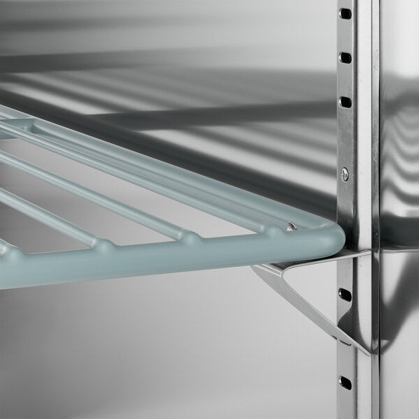 Avantco UBB-4G-HC 90" Stainless Steel Counter Height Glass Door Back Bar Refrigerator with LED Lighting