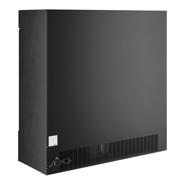 Avantco GDC-69-HC 78 1/4" Black Customizable Swing Glass Door Merchandiser Refrigerator with LED Lighting