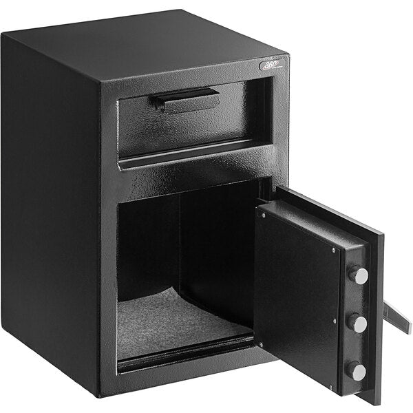 360 Office Furniture 14" x 14" x 20" Black Steel Depository Safe with Electronic Keypad Lock