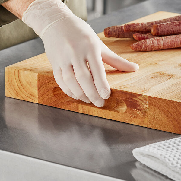 Choice 18" x 12" x 1 3/4" Wood Cutting Board with Squared Edges