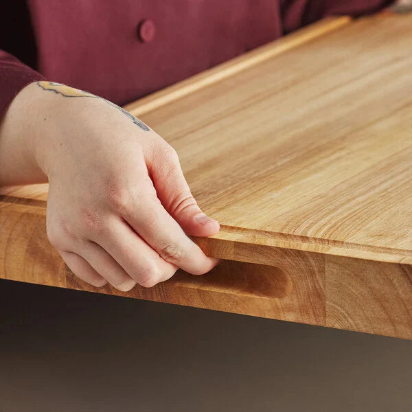 Choice 24" x 16" x 1 3/4" Wood Cutting Board with Juice Groove