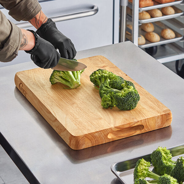 Choice 20" x 15" x 1 3/4" Wood Cutting Board with Rounded Edges