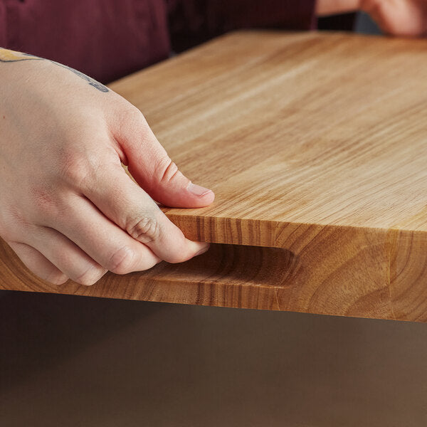 Choice 20" x 15" x 1 3/4" Wood Cutting Board with Rounded Edges