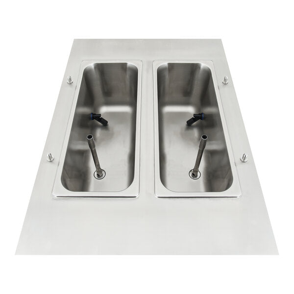 Spaceman 6455-C 2 Bowl Slushy / Granita Stainless Steel Frozen Drink Machine - 115V