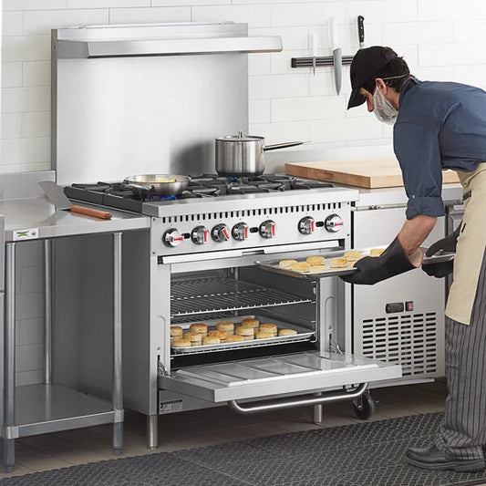 Cooking Performance Group S36-N Natural Gas 6 Burner 36" Range with Standard Oven - 210,000 BTU