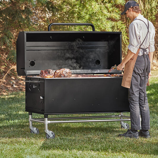 Backyard Pro 554SMOKR60KD 60" Charcoal / Wood Smoker Grill with Adjustable Grates and Dome
