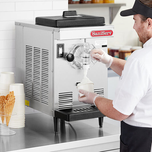SaniServ DF200 DuraFreeze 7 Qt. Countertop Soft Serve Ice Cream Machine with 1 Hopper - 115V