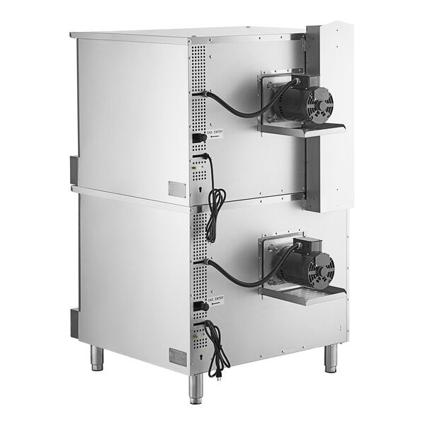 Cooking Performance Group FGC-20-DDNK Deep Depth Double Deck Full Size Natural Gas Convection Oven with Legs - 120,000 BTU