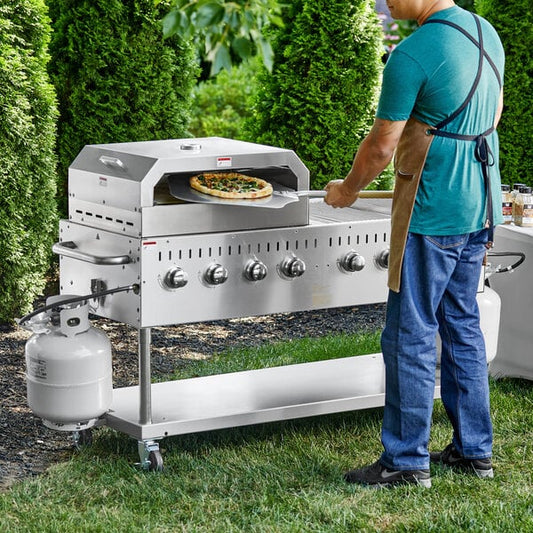 Backyard Pro LPG60 60" Stainless Steel Liquid Propane Outdoor Grill with Pizza Oven