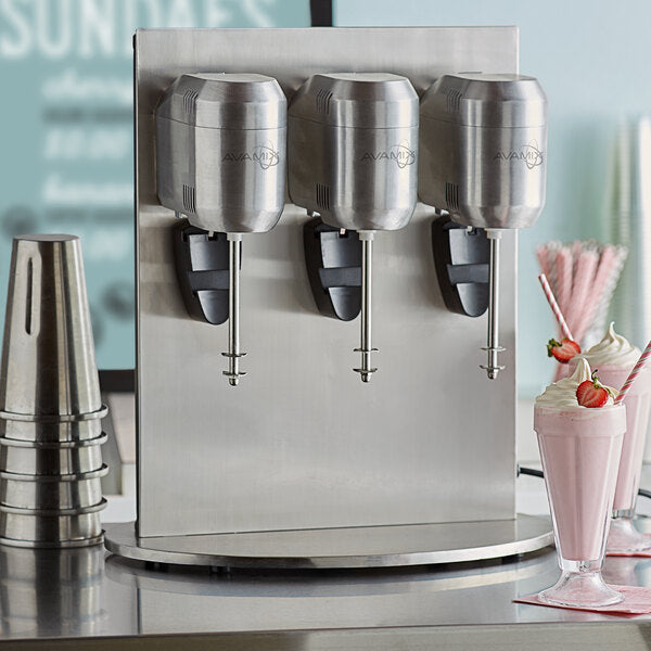 AvaMix ADM3 Freestanding Triple Spindle Drink Mixer / Milkshake Machine - 120V, 1200W