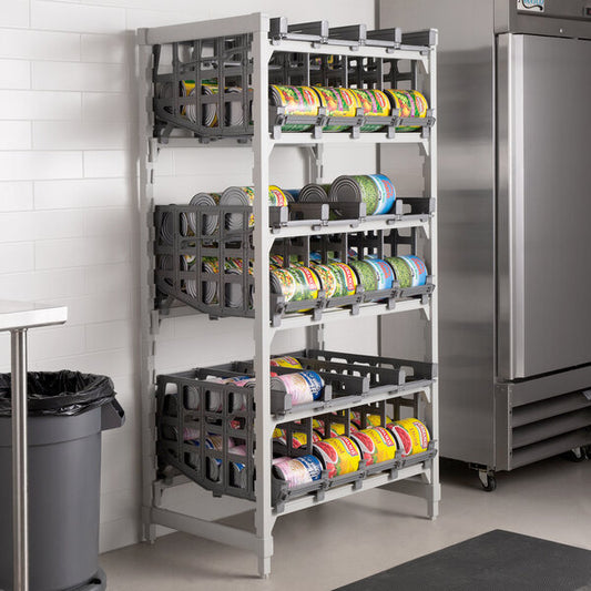 Cambro CPU243672C96480 Camshelving® Premium Full-Size Stationary Free Standing #10 Can Rack Unit
