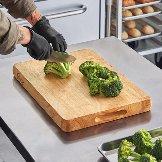 Choice 20" x 15" x 1 3/4" Wood Cutting Board with Rounded Edges