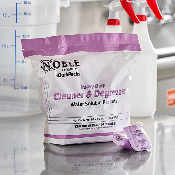 Noble QuikPacks 1.5 oz. Heavy-Duty Concentrated Cleaner and Degreaser Packs 36 Count Bag
