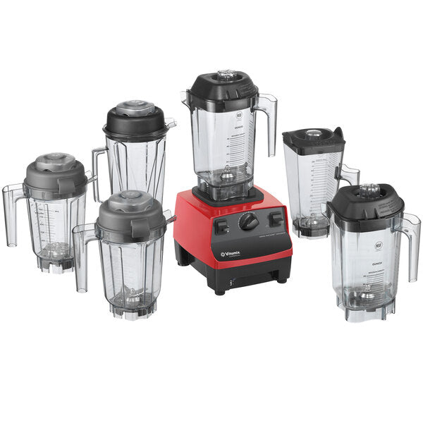 Vitamix 62825 Drink Machine Advance 2.3 hp Red Blender with 48 oz. Container - 120V