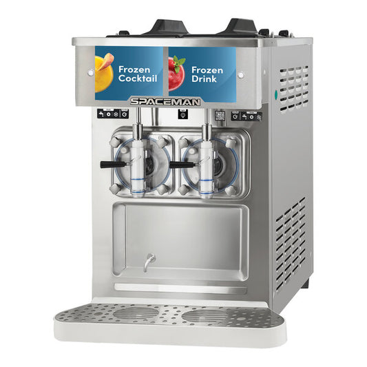 Spaceman 6455-C 2 Bowl Slushy / Granita Stainless Steel Frozen Drink Machine - 115V